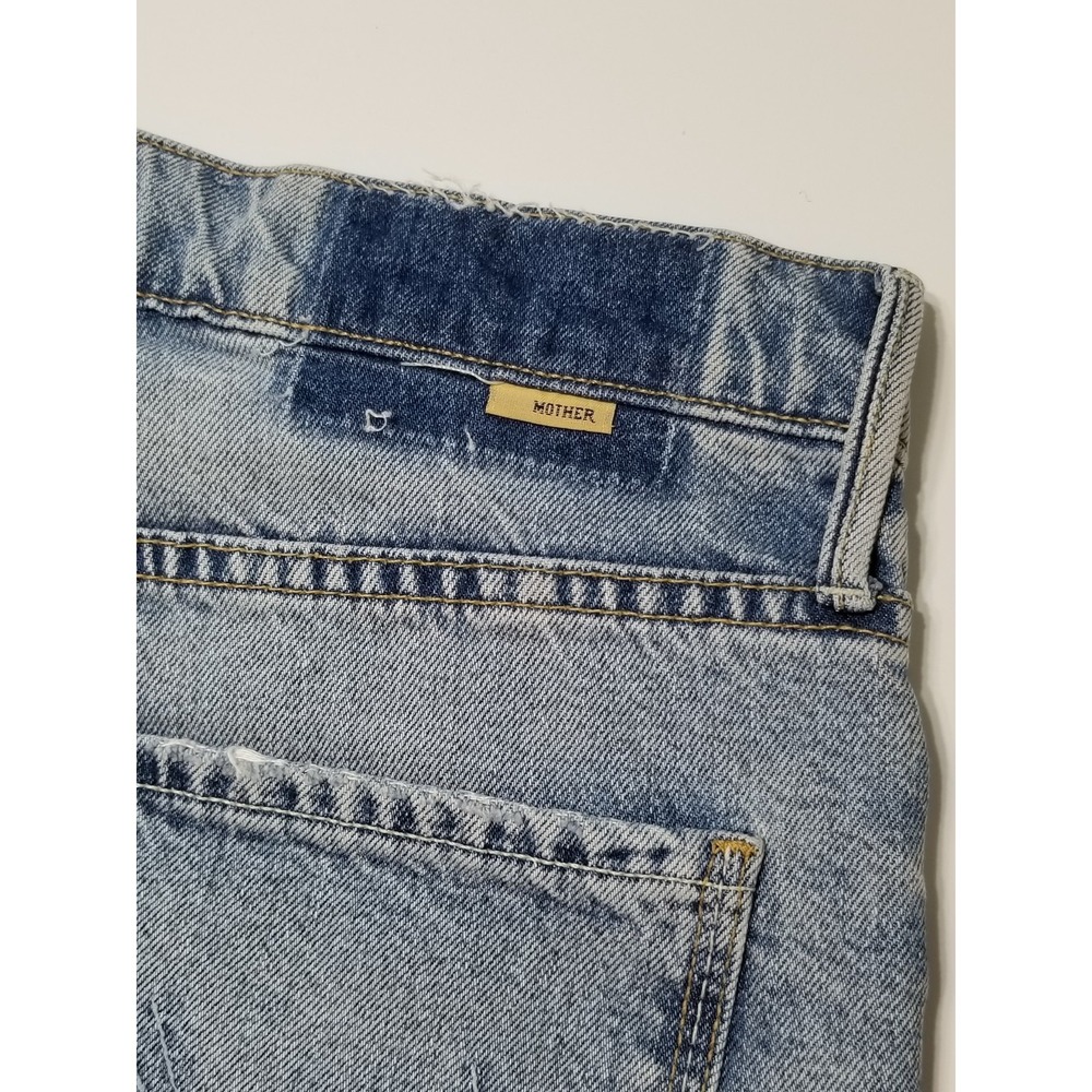 MOTHER Denim Trickster Short Fray Win Some Lose Some Light Wash Size 27 $248 - Picture 14 of 16